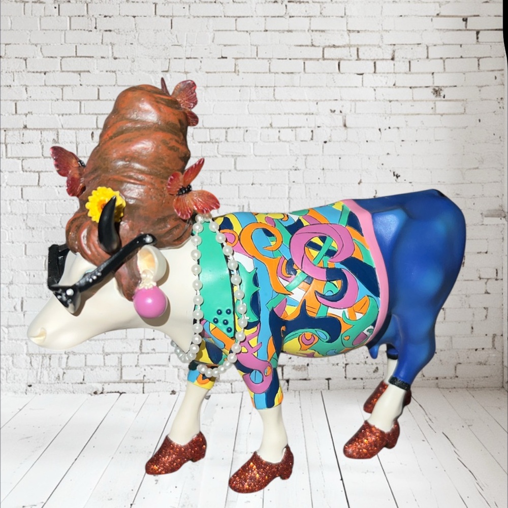 Cow Parade Beehive Bovine 2002 Retired VINTAGE ++ Flaw++